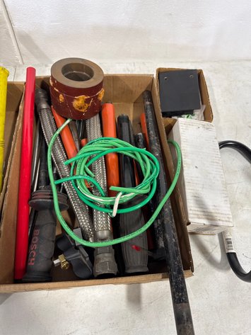 Image for (2) Spline Drive Hammer Bits, Hanging Rack, Welding Mask, Acetone, Starting Fluid, Zep Good Stuff & Hardware