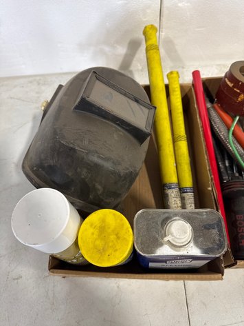 Image for (2) Spline Drive Hammer Bits, Hanging Rack, Welding Mask, Acetone, Starting Fluid, Zep Good Stuff & Hardware