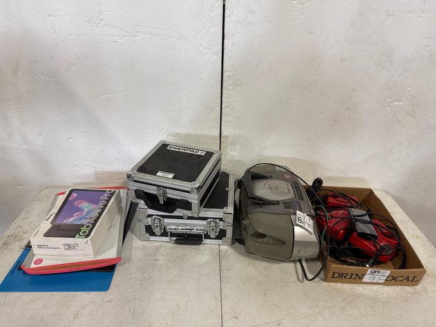 Image for Samsung Tab Active Pro Case, (3) Milwaukee Battery Chargers, (2) Hard Sided Cases & Philips Radio