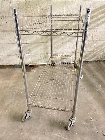 Image for 2-Tier Wire Shelf On Casters