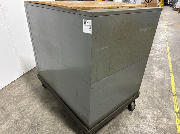 Image for Vintage Industrial Flat File Cabinet on Casters