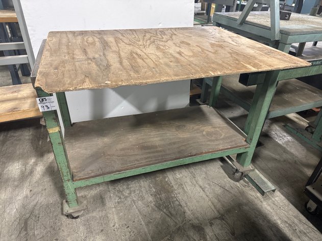 Image for Metal Work Table On Casters