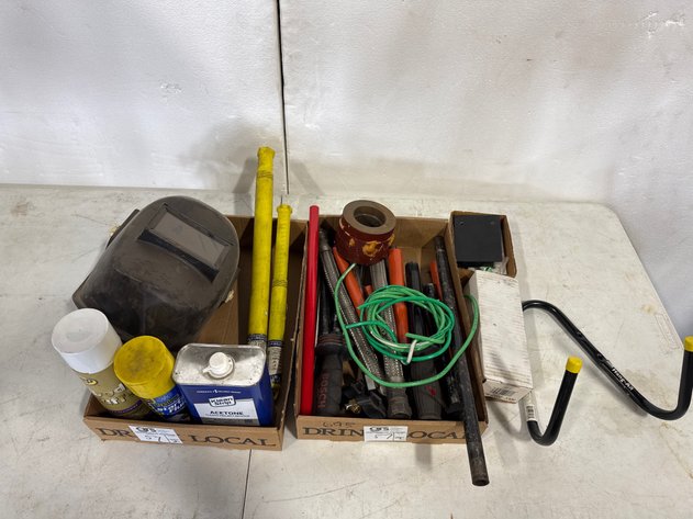 Image for (2) Spline Drive Hammer Bits, Hanging Rack, Welding Mask, Acetone, Starting Fluid, Zep Good Stuff & Hardware
