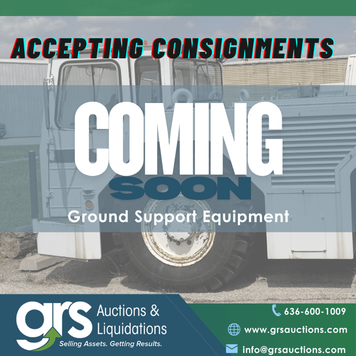 Image for Ground Support Equipment Coming Soon!  Accepting Consignments
