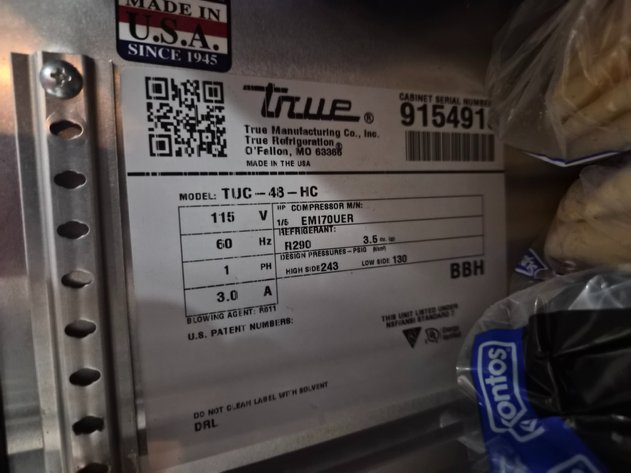 Image for True Under Counter Cooler