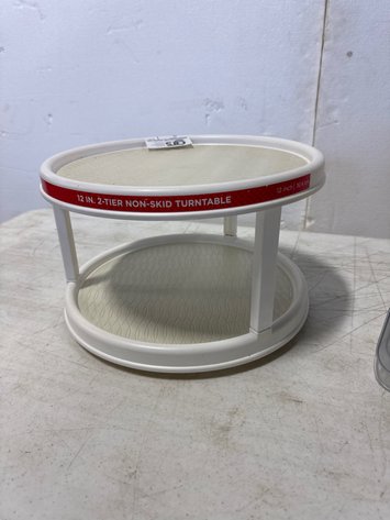 Image for 2-Tier Non-Skid Turntable and Clear Utility Scoop and Ice Scoop