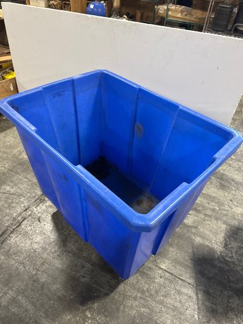 Image for Heavy-Duty Blue Poly Rolling Utility Bulk Cart