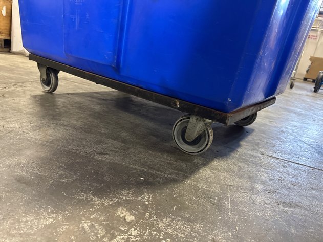 Image for Heavy-Duty Blue Poly Rolling Utility Bulk Cart
