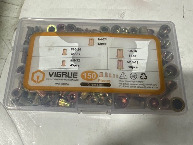Image for VIGRUE Rivet Nut Kit & Manual Setter Tool Bundle