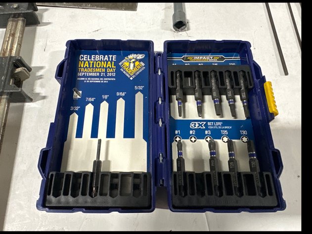 Image for Channellock 3.6V Screwdriver, Irwin Bits & Hand Tool Lot