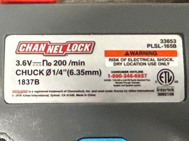 Image for Channellock 3.6V Screwdriver, Irwin Bits & Hand Tool Lot
