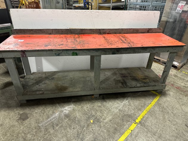 Image for Industrial Wooden Workbench with Lower Shelf