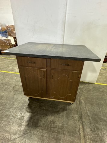 Image for Rolling 2-Drawer Utility Cabinet Kitchen Island