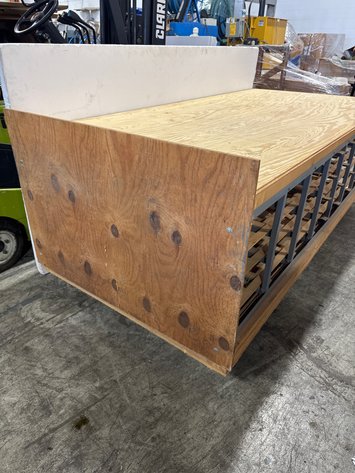 Image for Custom Mobile Plywood Workbench with Slatted Shelving