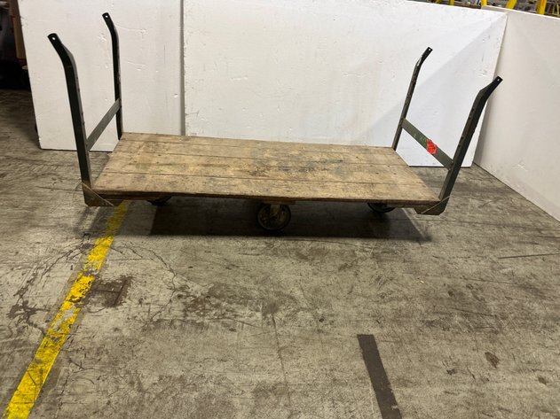 Image for Industrial Wooden Deck Platform Cart