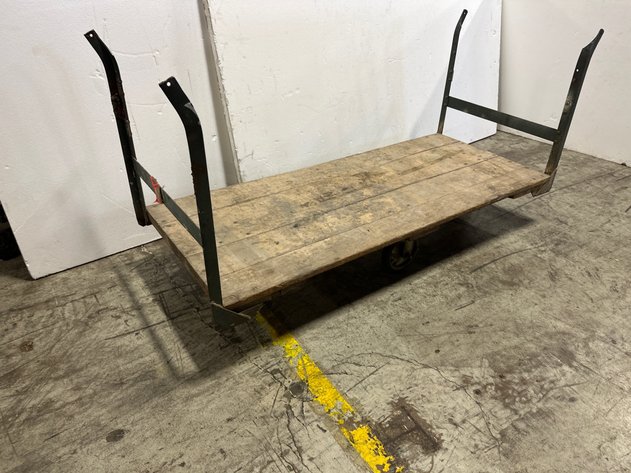 Image for Industrial Wooden Deck Platform Cart