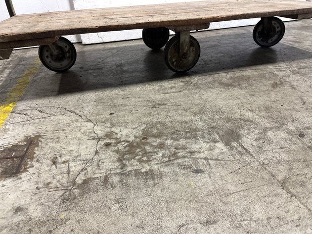 Image for Industrial Wooden Deck Platform Cart