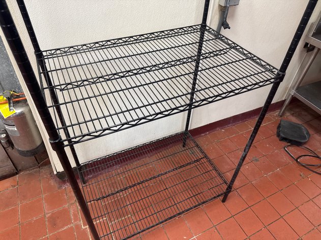 Image for Three Tier Black Wire Shelving Unit