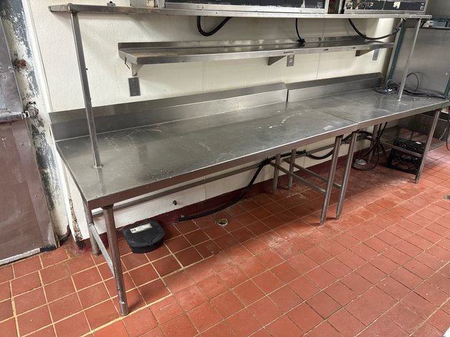 Image for Stainless Steel Work Tables with Overhead Shelf