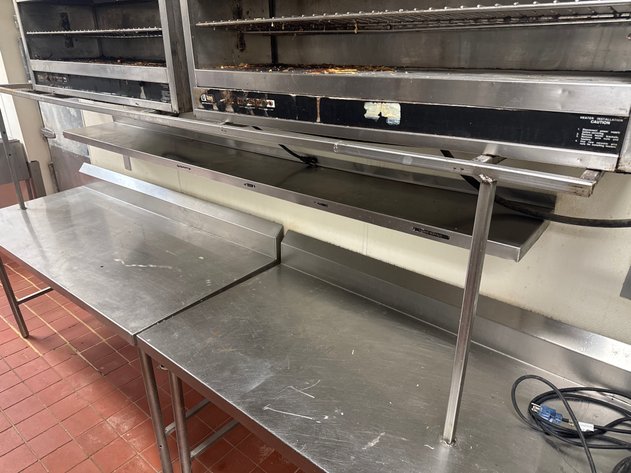 Image for Stainless Steel Work Tables with Overhead Shelf