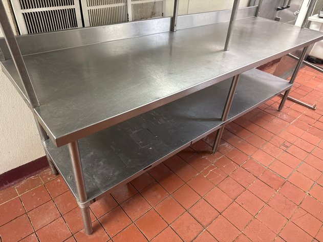 Image for Vollrath Stainless Steel Work Table with Overshelf