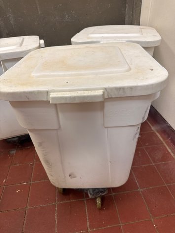 Image for 3 Commercial Rolling Ingredient Storage Bins 28 Gal