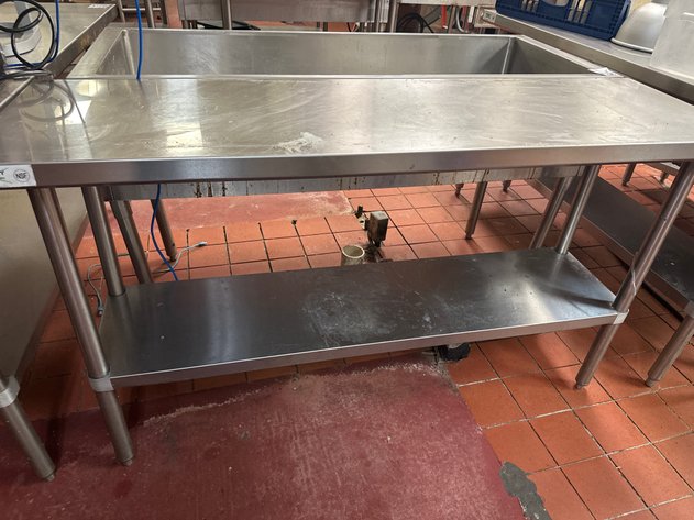 Image for Stainless Steel Prep Table with Lower Shelf