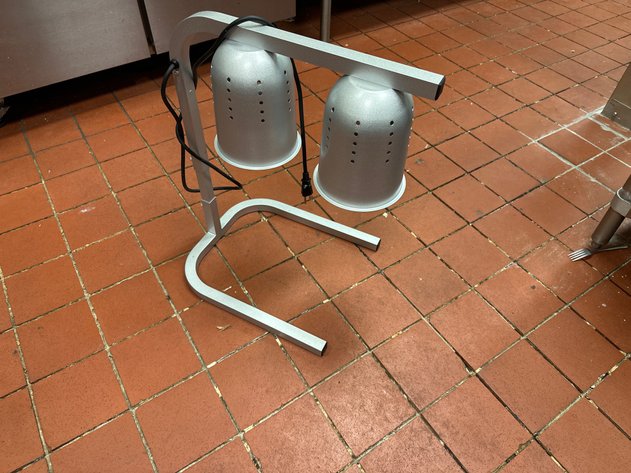 Image for Dual Bulb Freestanding Food Heat Lamp Warmer