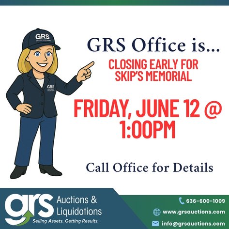 Image for GRS Office is Closing Early on Friday, June 12 @ 1:00pm!!!
