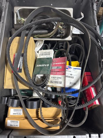 Image for Assorted Automotive Drive Belts and Hardware Lot