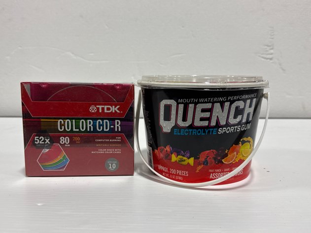 Image for TDK Color 10-Pack CD-Rs and Quench Electrolyte Sports Gum