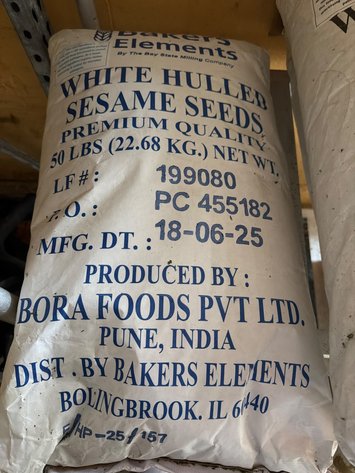 Image for (3) 50 lb Bags of White Hulled Sesame Seeds