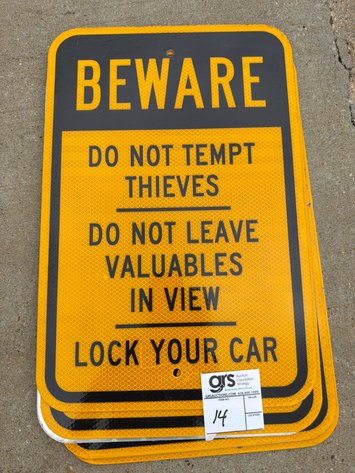 Image for (7) Commercial Reflective Security Signs