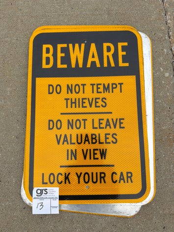 Image for (7) Reflective Parking Lot Security Sign