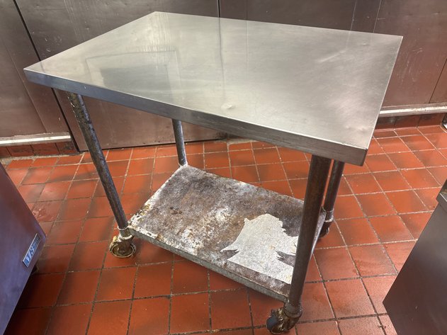 Image for Stainless Steel Commercial Prep Table on Casters