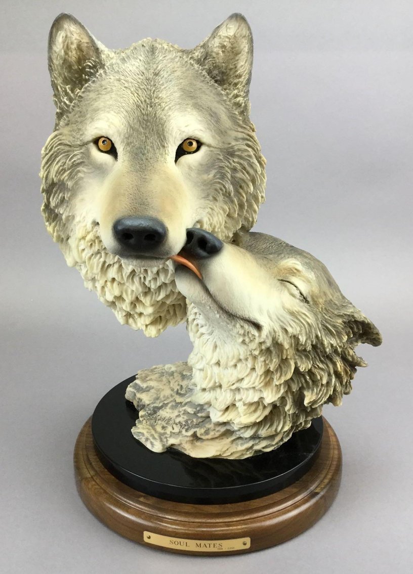 彫刻・オブジェ Mill Creek Studios SoulMate Alderfer Online: Mill Creek Studios Wildlife Sculptures Auction