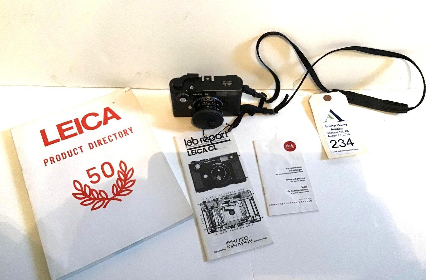 Image for Alderfer Online - Chestnut Hill, PA Part 2: 8-26-19 | Featuring Leica & Other Cameras, Sculpture, Artwork, Mid Century Modern Furniture, Steins, Stamps, Dolls, Sewing Machines & Accessories, Designer Handbags, Lawn & Garden Tools, Statuary & More