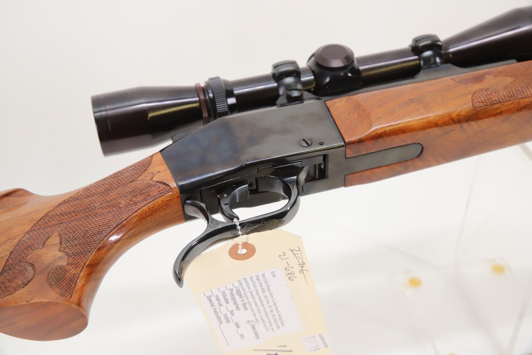 Image for Rare Colt-Sharps Arms Co Borchardt Falling Block Single Shot Rifle,