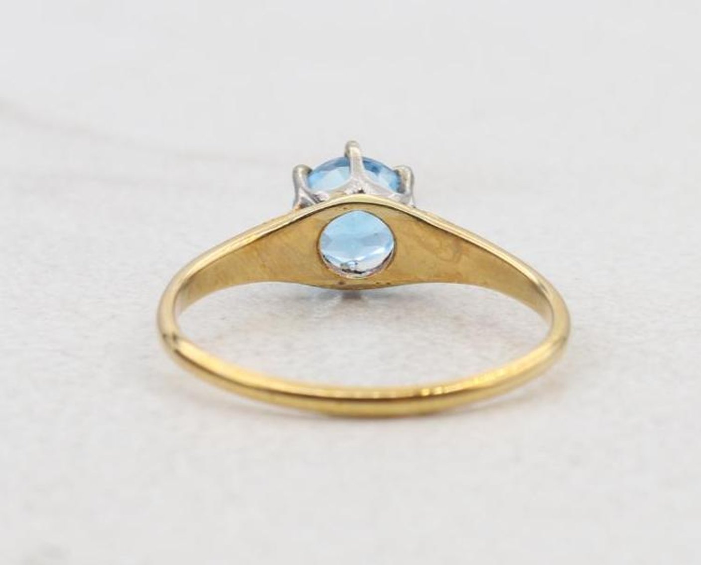 Image for 14K Gold Blue Topaz Ring