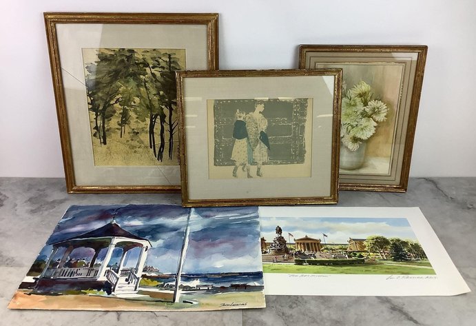 William Ressler Print, Landscape Prints & Watercolor
