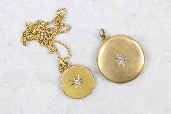 10KY Gold, Diamond Lockets, Chain