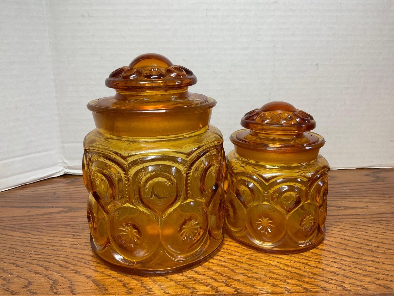 Image for Amber Glass Canisters