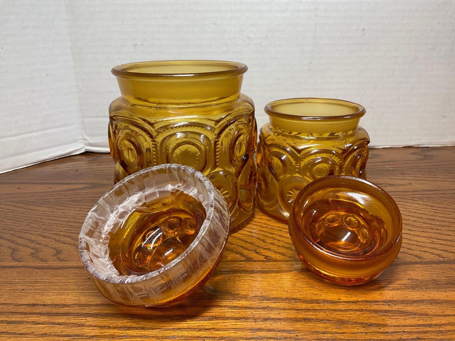 Image for Amber Glass Canisters