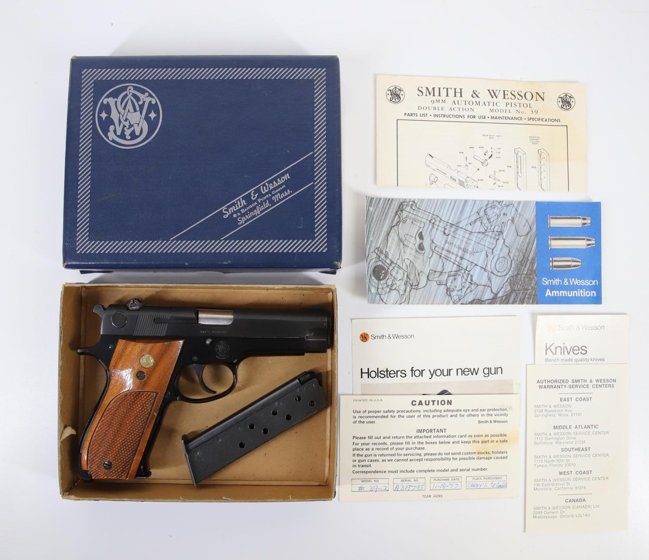 Image for Smith & Wesson 39-2 Semi Automatic Pistol