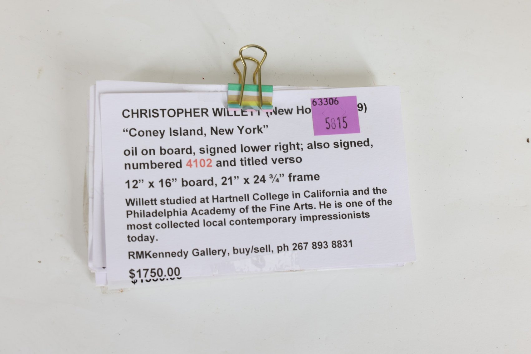 Image for Christopher G. Willett (Born 1959)