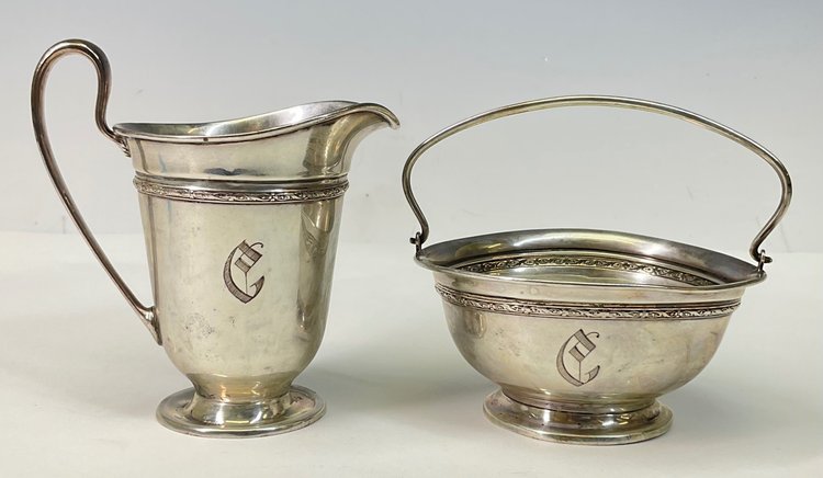 Image for International Sterling Silver Creamer and Sugar
