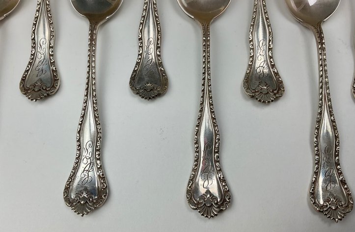 Image for Hamilton and Diesinger Sterling Silver Teaspoons