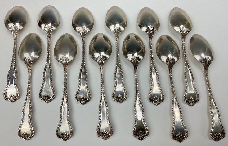 Image for Hamilton and Diesinger Sterling Silver Teaspoons
