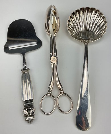 Image for Georg Jensen and Kirk Sterling Silver Serving Utensils