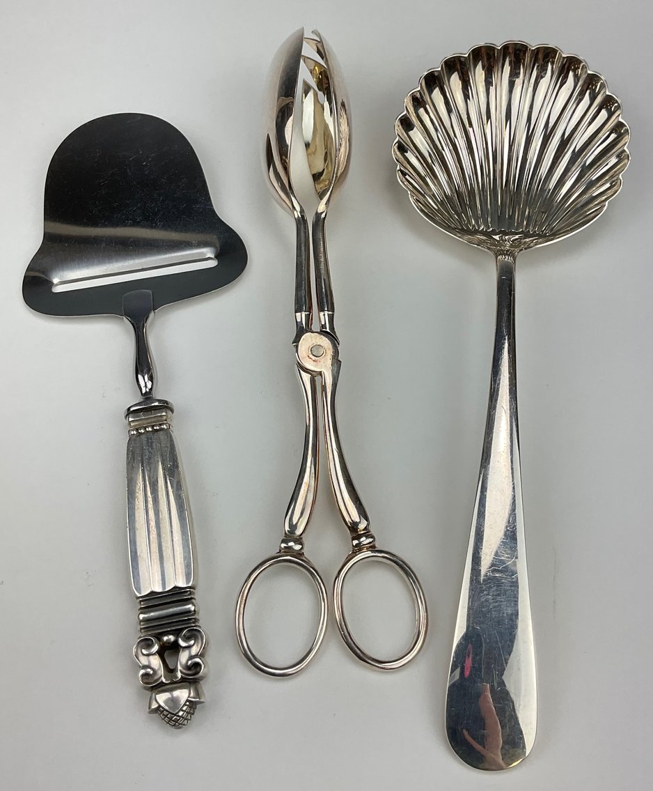 Image for Georg Jensen and Kirk Sterling Silver Serving Utensils